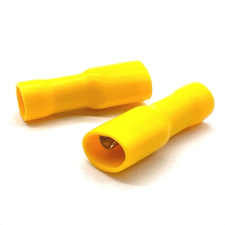 Boltsandnuts.Com Fork Terminal, 10 AWG, 600 V, PVC, Vinyl Insulated, Yellow, 200 PK EL-1210-FIFSPADE-VY-200